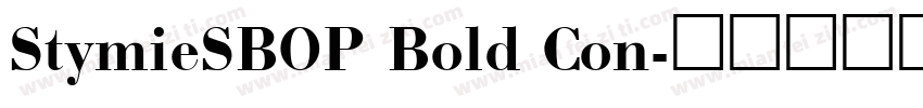 StymieSBOP Bold Con字体转换